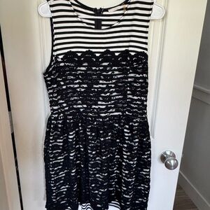 Black and White Striped Dress